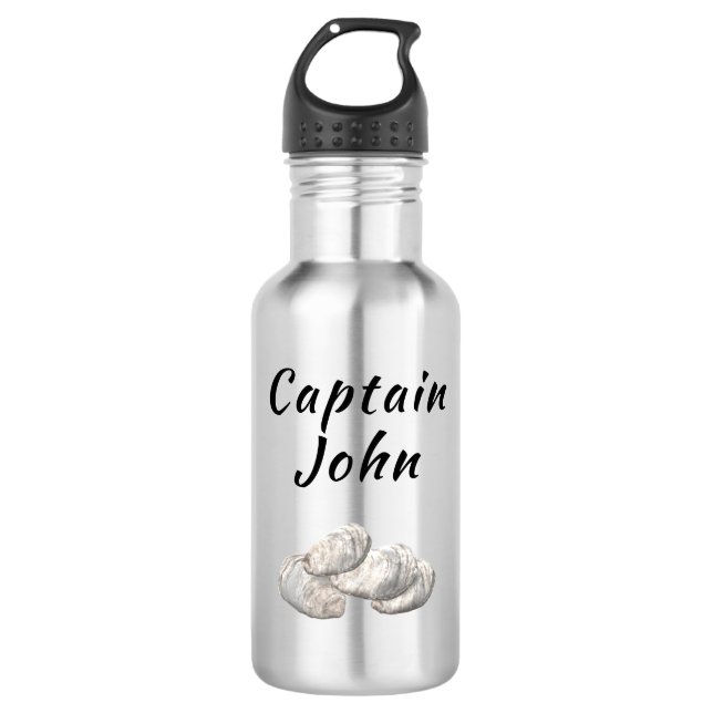 Botella De Agua Pescador de ostras personalizado (Anverso)