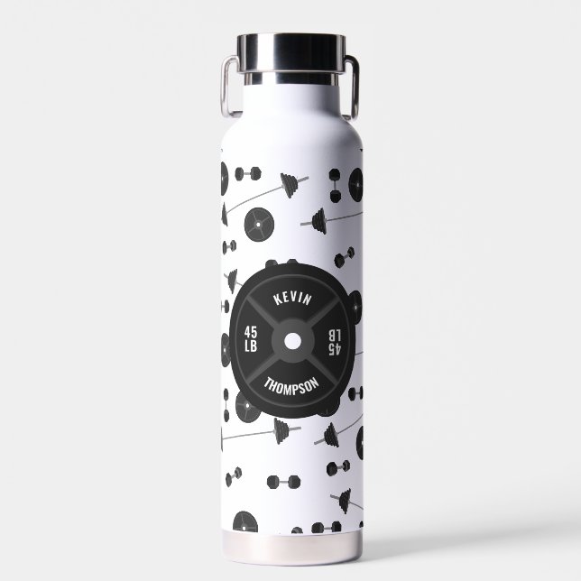 Botella De Agua Peso Formación Fitness Dumbbell Bodybuilding Nombr (Delantero)