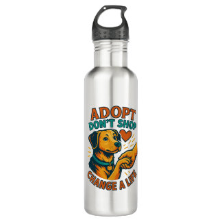 Botella De Agua Pet Adopt Love Tee