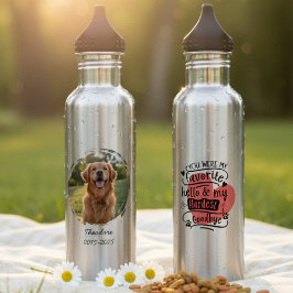 Botella De Agua Pet Memorial Water Bottle - Photo & Dates