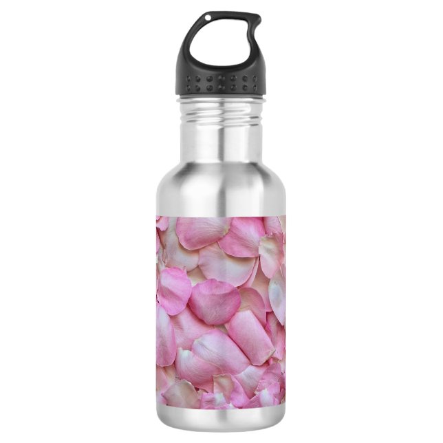 Botella De Agua Pétalos rosa rosados (Anverso)