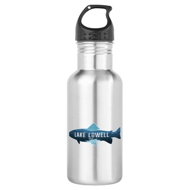 Botella De Agua Pez del lago Lowell Idaho (Anverso)
