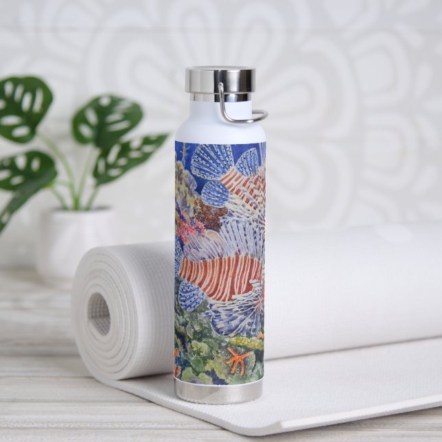 Botella De Agua Pez León Rojo (Yoga)