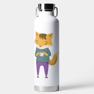 Botella De Agua Pezón lindo con taza de té