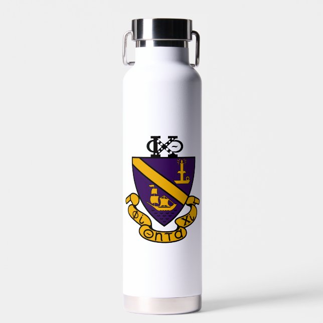 Botella De Agua Phi Chi Theta | Cresta de Color (Delantero)