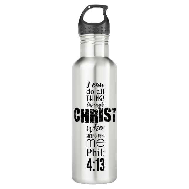 Botella De Agua Phil 4:13 cruz (Anverso)