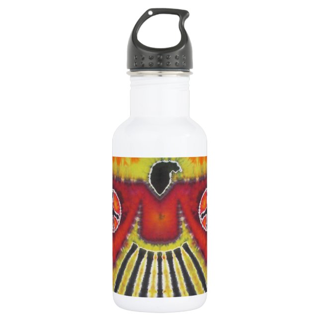 Botella De Agua Phoenix Bird Peace Signs Tye (Anverso)
