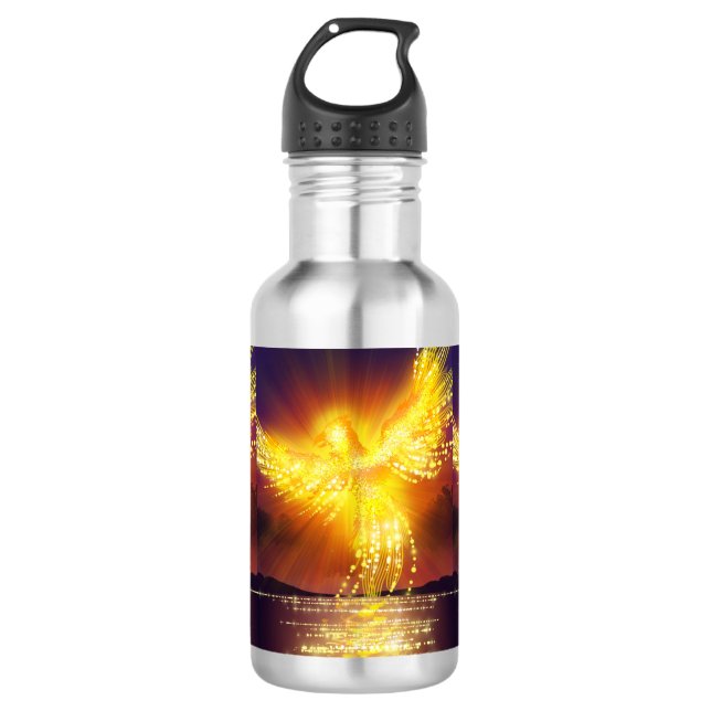 Botella De Agua Phoenix Subiendo Sobre El Agua (Anverso)