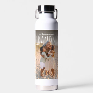 Botella De Agua PhotoPop Personalizado Te Amamos Tanto Abuela