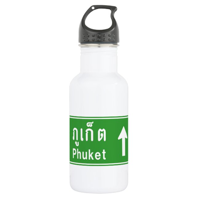 Botella De Agua Phuket Ahead ⚠ Rótulo de tráfico por carretera en  (Anverso)