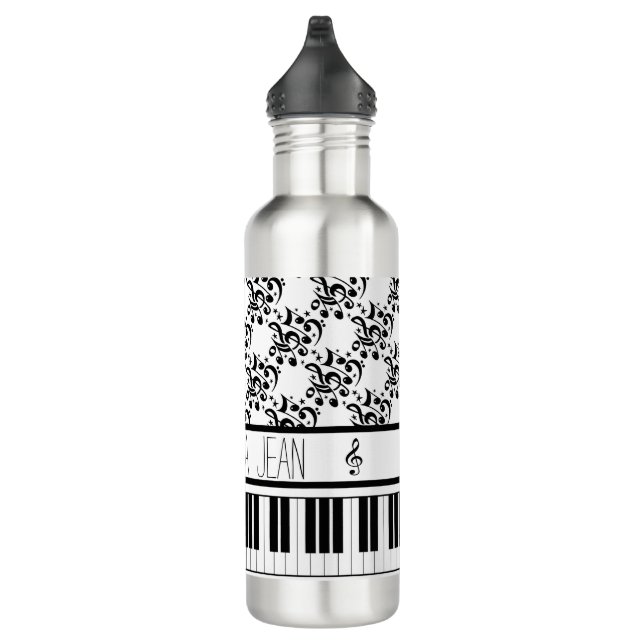 Botella De Agua Piano and Music Notes (Derecha)