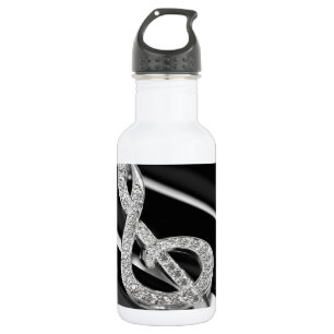 Botella De Agua Piano y música Gclef