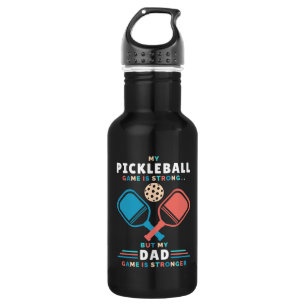 Botella De Agua Pickleball Dad Fuerte Papá