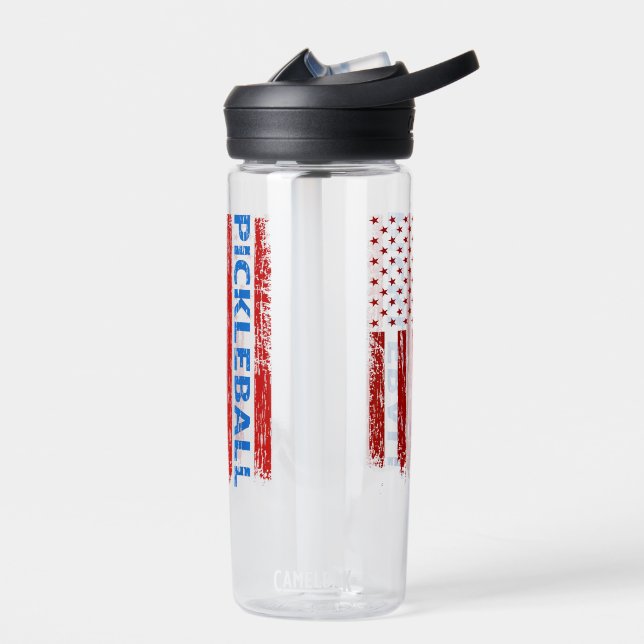 Botella De Agua Pickleball Flag - Playing Paddleball Pickleball Am (Izquierdo)