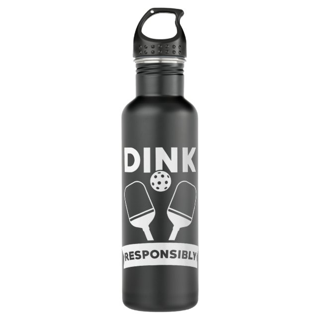 Botella De Agua Pickleball Gift Dink Responsable Pun (Anverso)