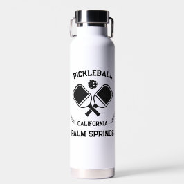Botella De Agua Pickleball Paddle Palm Springs Personalizado de Ca