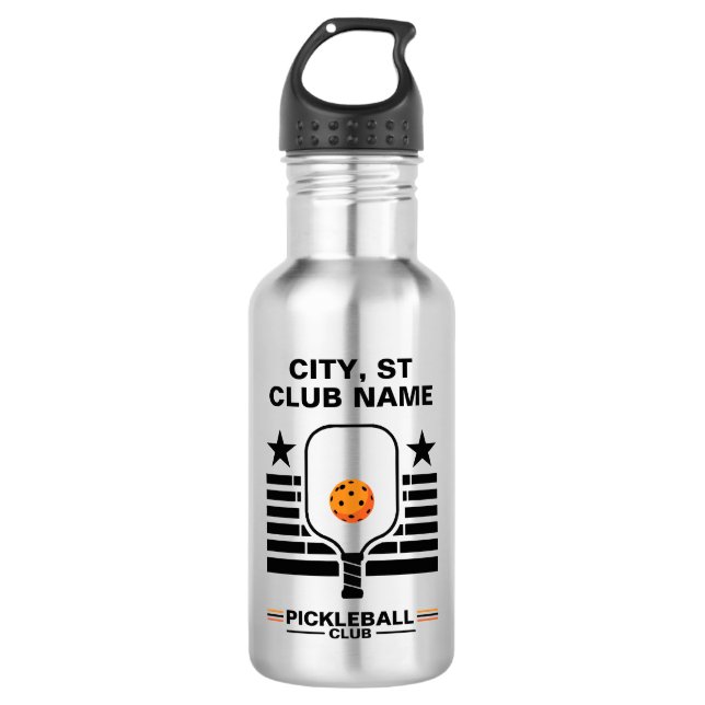 Botella De Agua Pickleball Personalized Name Pickleball Club (Anverso)