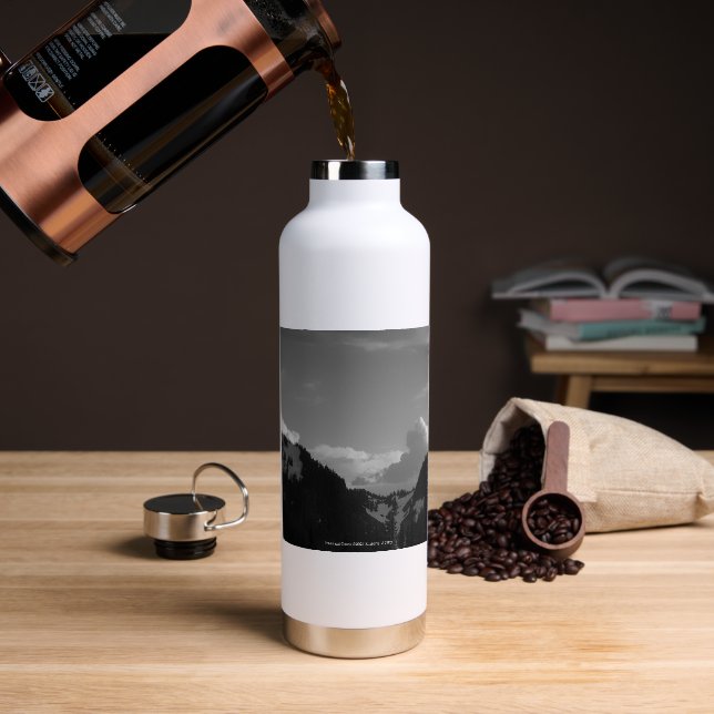 Botella De Agua Picos y nubes (Café)