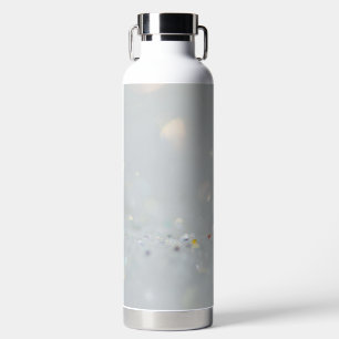 Botella De Agua Piedra de plata Gary Purpurina de Mármol de oro mo