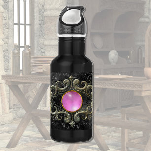 Botella De Agua Piedra medieval rosa