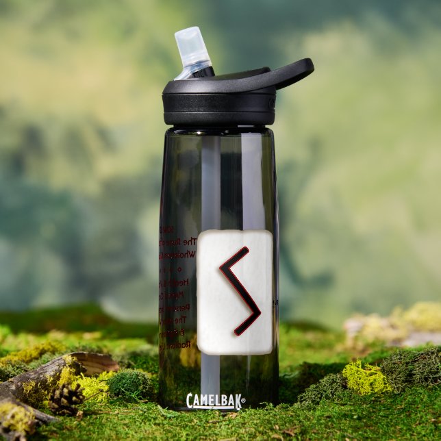 Botella De Agua Piedra Rúnica Sowilo "Éxito" (Exterior)