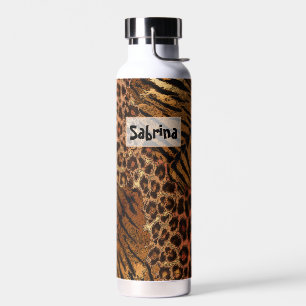 Botella De Agua Piel leopardo