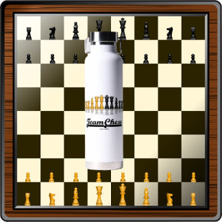 Botella De Agua Piezas de juego de ajedrez reflexivo de ajedrez de