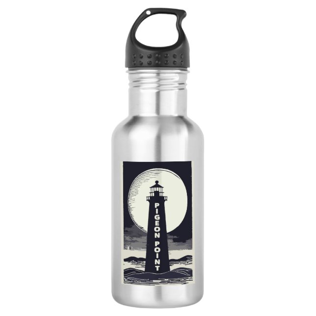 Botella De Agua Pigeon Point Lighthouse California Moon (Anverso)