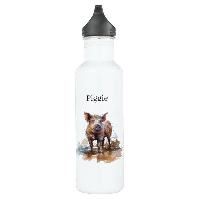 Botella De Agua Piglet lúdico, personalizado (Derecha)