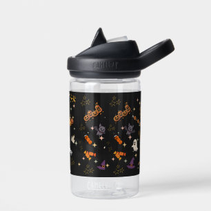 Botella De Agua Pilar de patrón espeluznante de Halloween Kawaii l