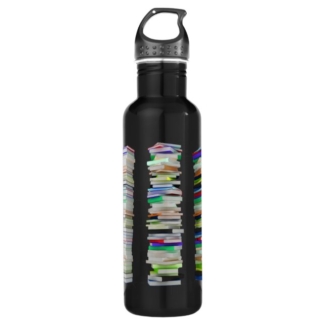 Botella De Agua Pilas de libros (Anverso)