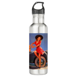 Botella De Agua Pin Up Chica NO APARCAMIENTO