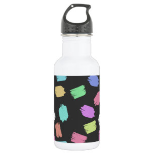 Botella De Agua Pinceladas, Pinceladas Coloridas