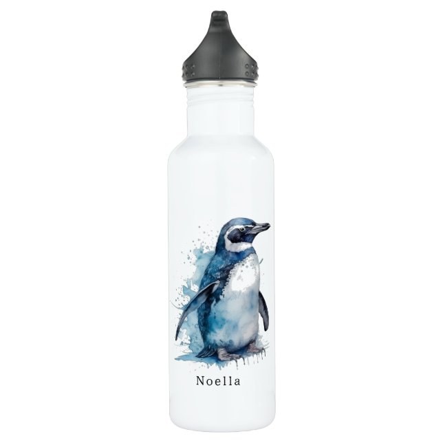 Botella De Agua Pingüino acuático de Azure ártico, personalizado (Derecha)