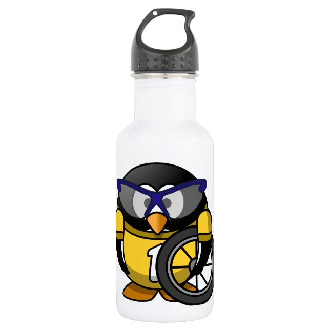 Botella De Agua Pingüino ciclista (Anverso)