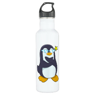 Botella De Agua Pingüino con gafas de sol