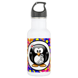Botella De Agua Pingüino de cinta de impresión de cebra