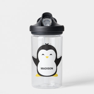 Botella De Agua Pingüino de nombre personalizado