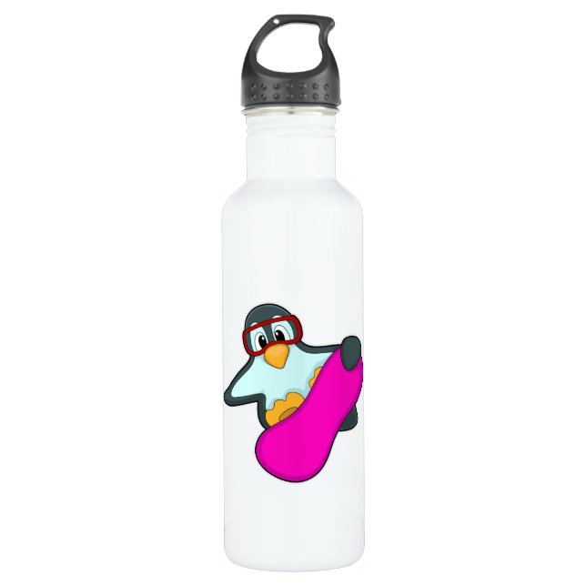 Botella De Agua Pingüino en Snowboard Sports & Ski goggs (Anverso)