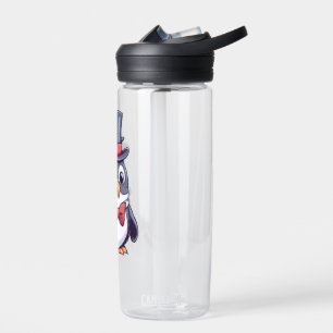 Botella De Agua Pingüino en sombrero superior