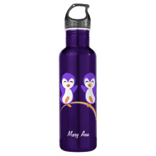 Botella De Agua Pingüino morado