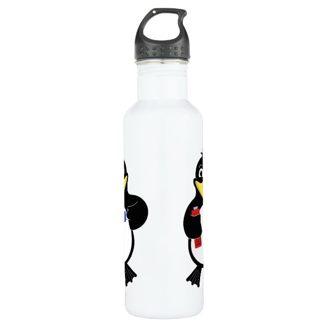 Botella De Agua pingüino personalizado (Anverso)