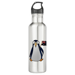 Botella De Agua Pingüino personalizado con bandera australiana