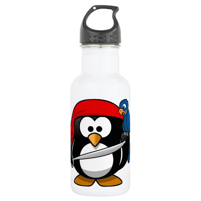 Botella De Agua Pingüino pirata (Anverso)