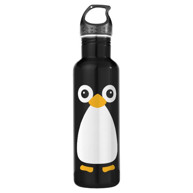 Botella De Agua Pingüino vectorial de 24 oz (Anverso)