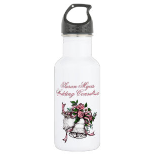 Botella De Agua Pink Boda Bells