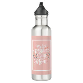 Botella De Agua Pink Floral First Mother's Day 