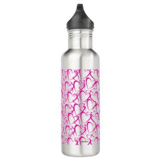 Botella De Agua Pink Hearts Water Bottle