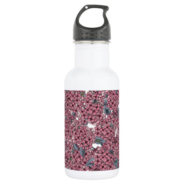 Botella De Agua Pink Lilac Garden (Anverso)