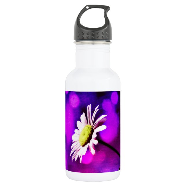 Botella De Agua Pink N Amethyst Daisy (Anverso)